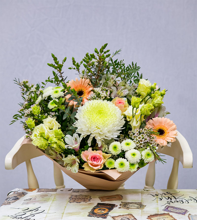 Pastelsetes toonides boho kimp